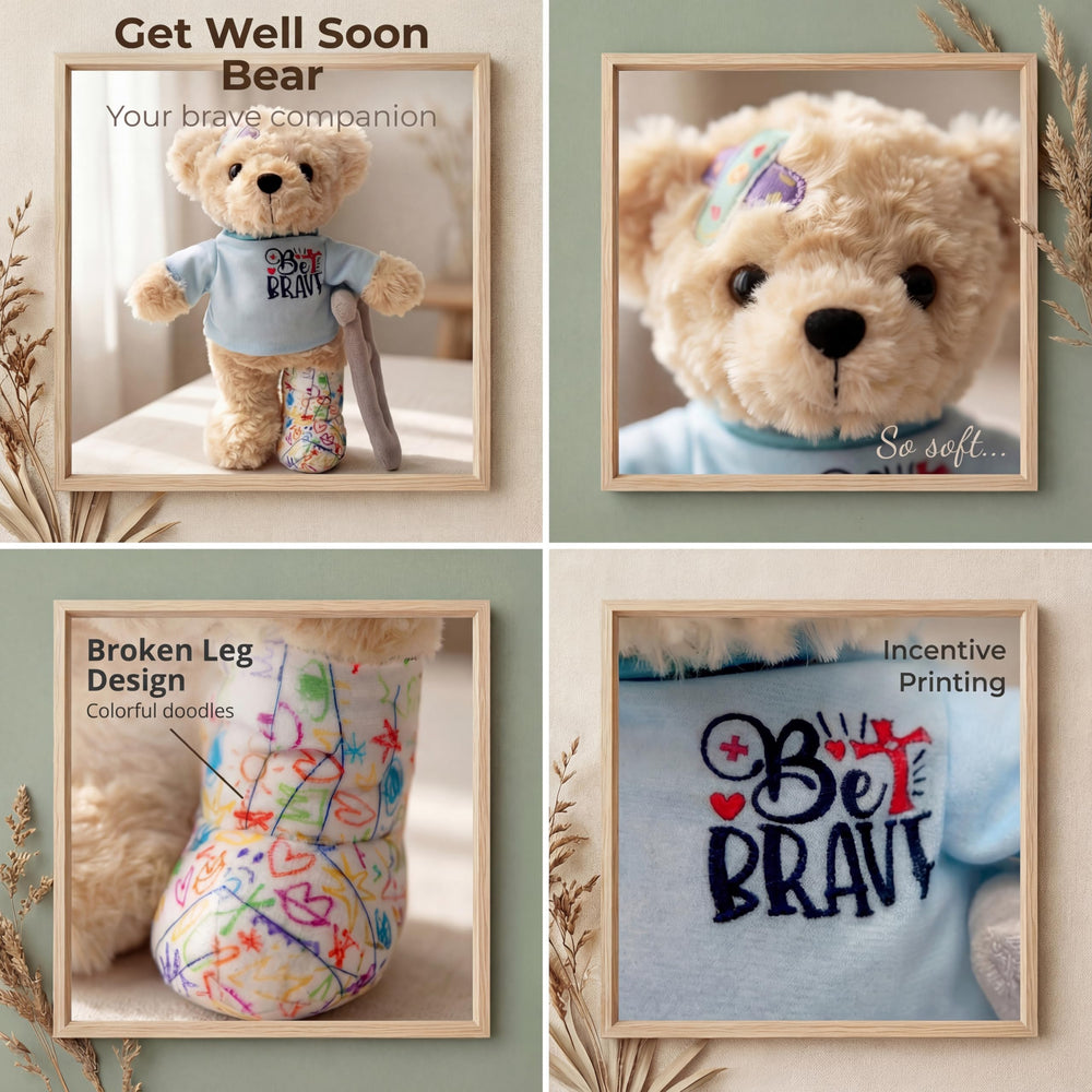 SHSEEN Thoughtful recovery gift teddy bear for kids post surgery