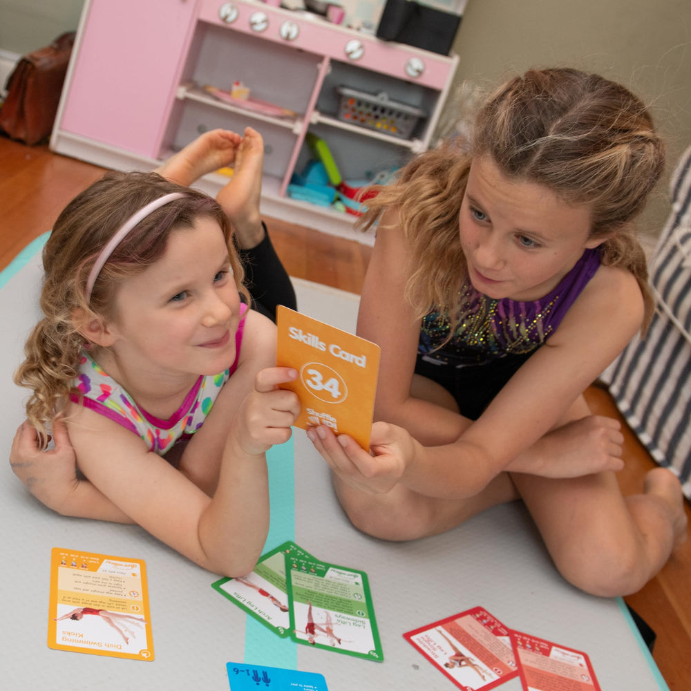 Shuffle Up Gymnastics skill cards support basic shapes and balance.