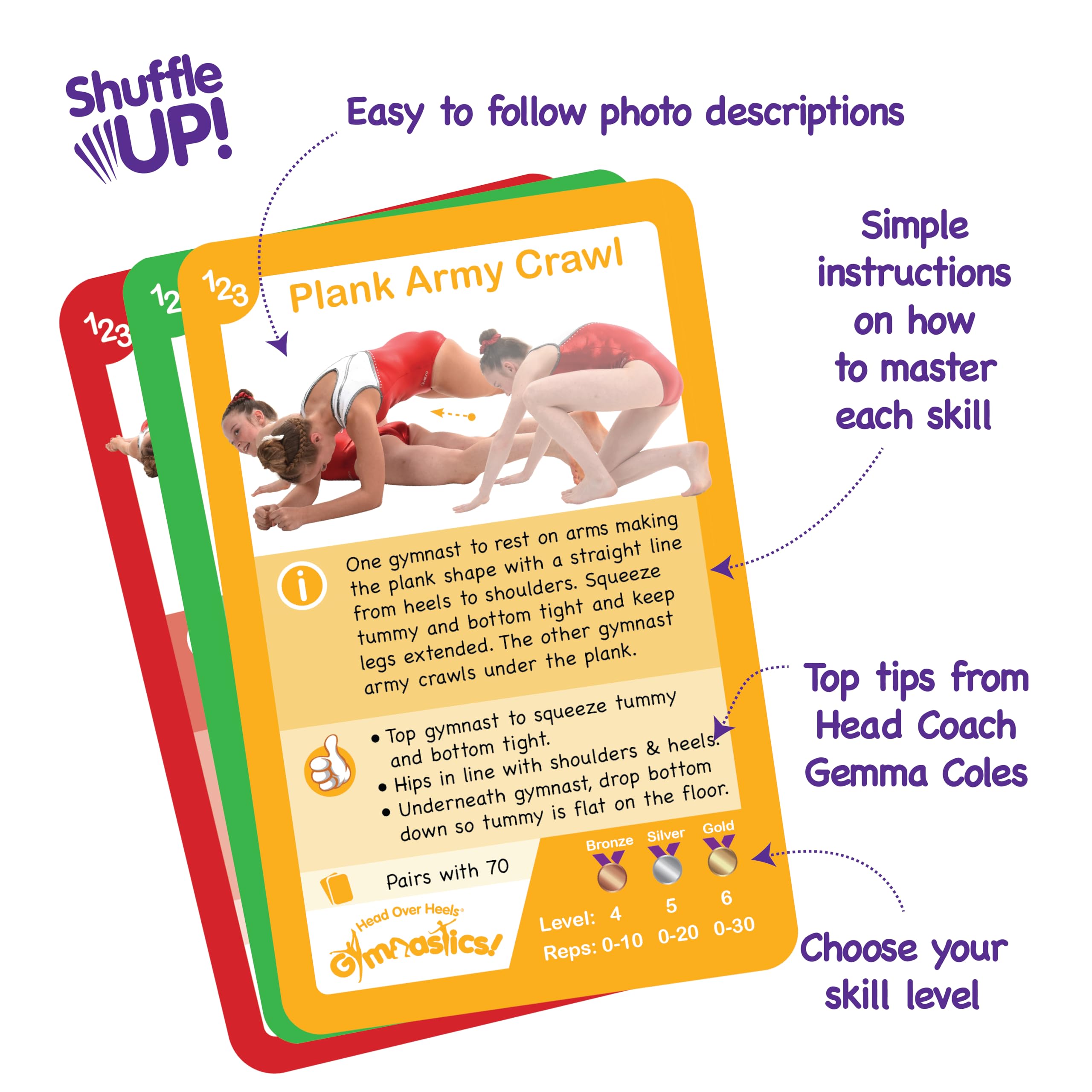 Shuffle Up Gymnastics makes a thoughtful gift for active, imaginative movers.