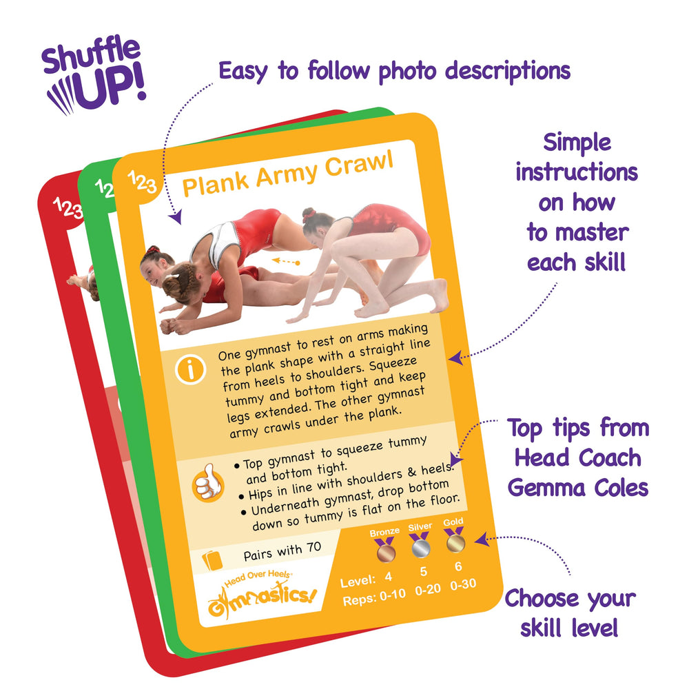 Shuffle Up Gymnastics makes a thoughtful gift for active, imaginative movers.