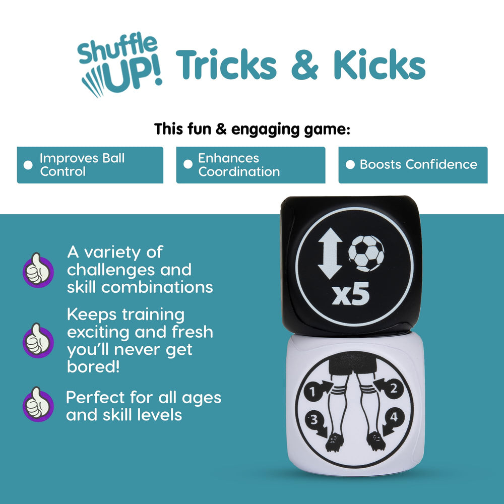 Shuffle Up Tricks Kicks compact design, travel-friendly training for parks, gardens, and indoors.