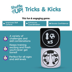Shuffle Up Tricks Kicks compact design, travel-friendly training for parks, gardens, and indoors.
