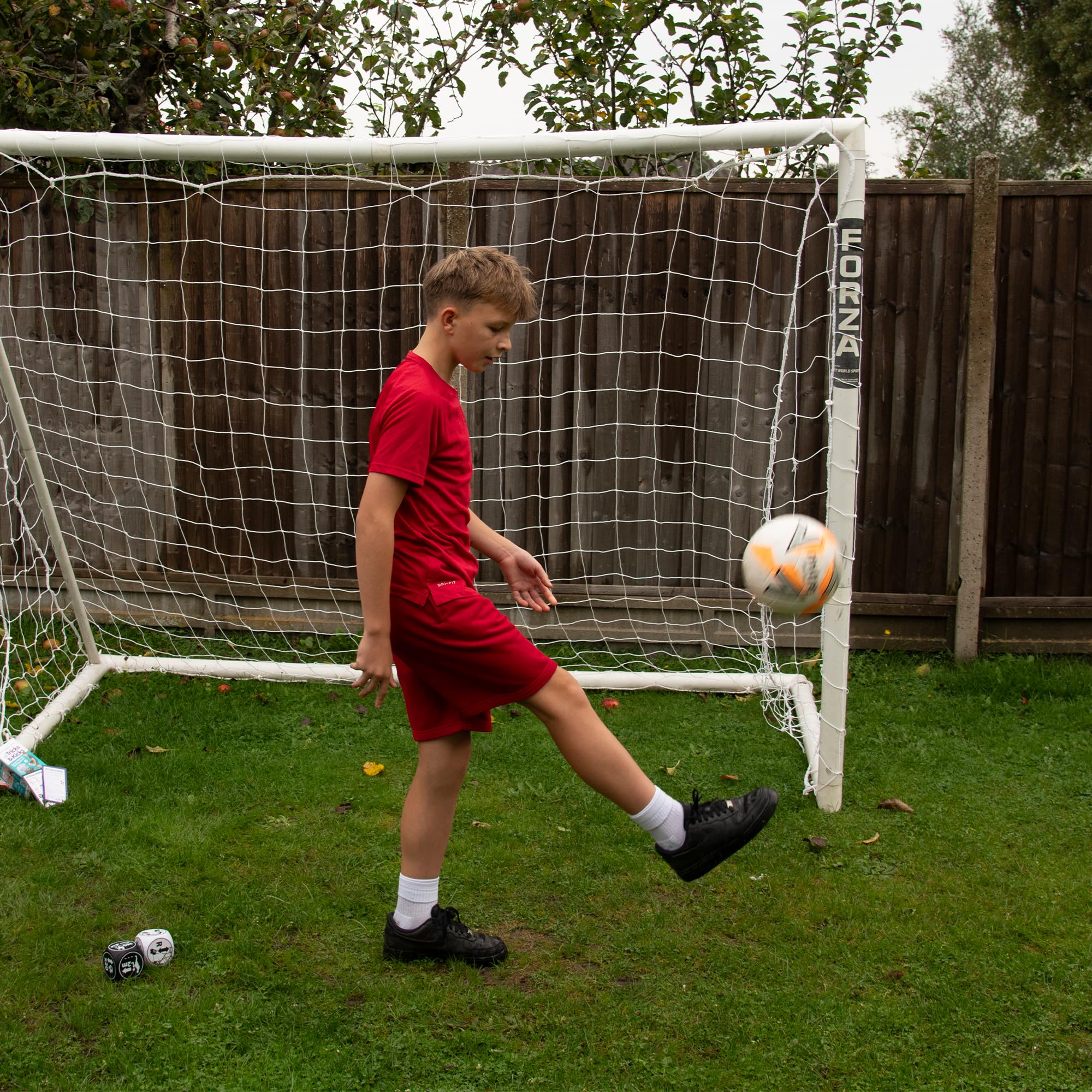 Shuffle Up Tricks Kicks dice in action during small-sided games, boosting coordination and focus.