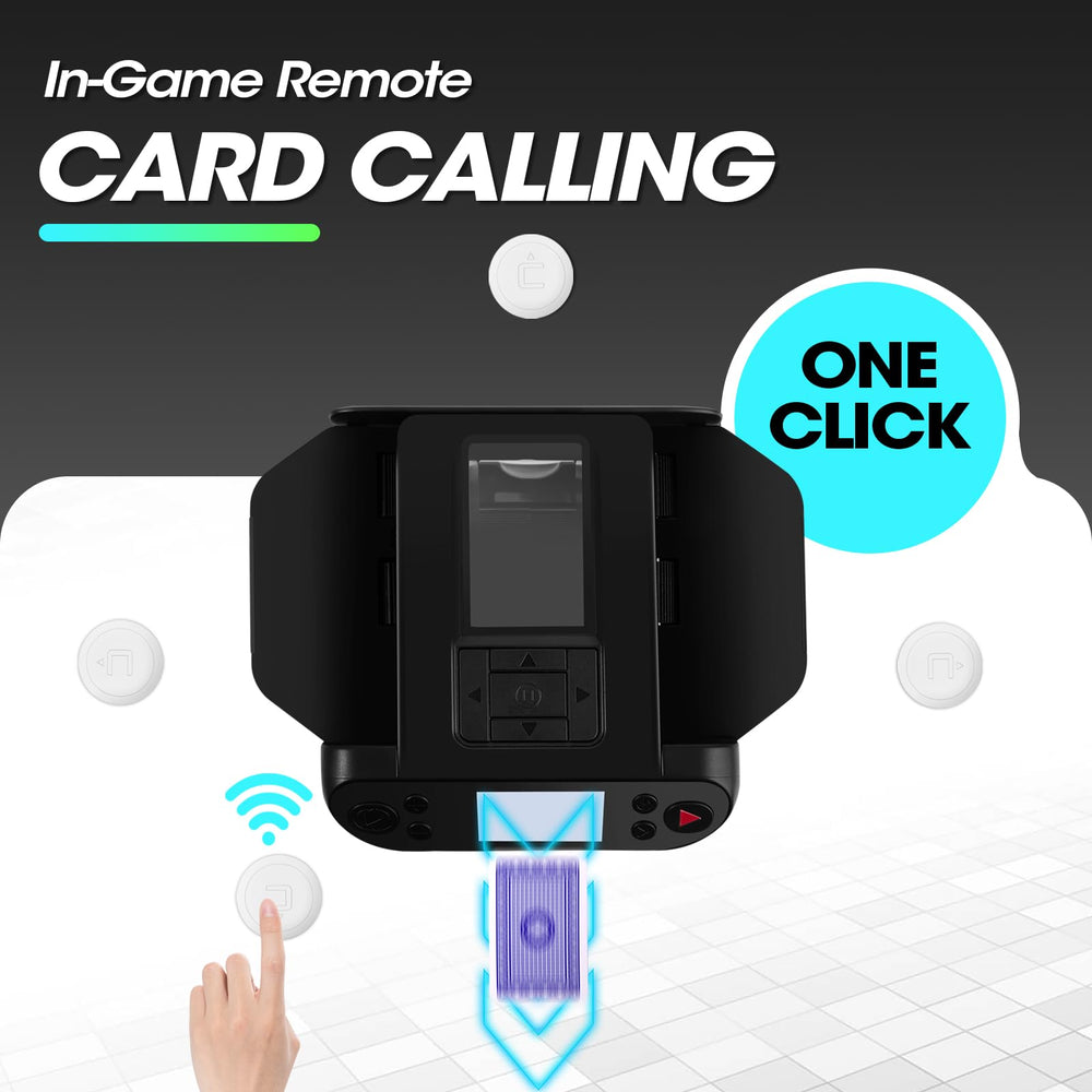 ShuffleBox G1 Pro shuffling mechanism in action delivering smooth, jam-free deals.