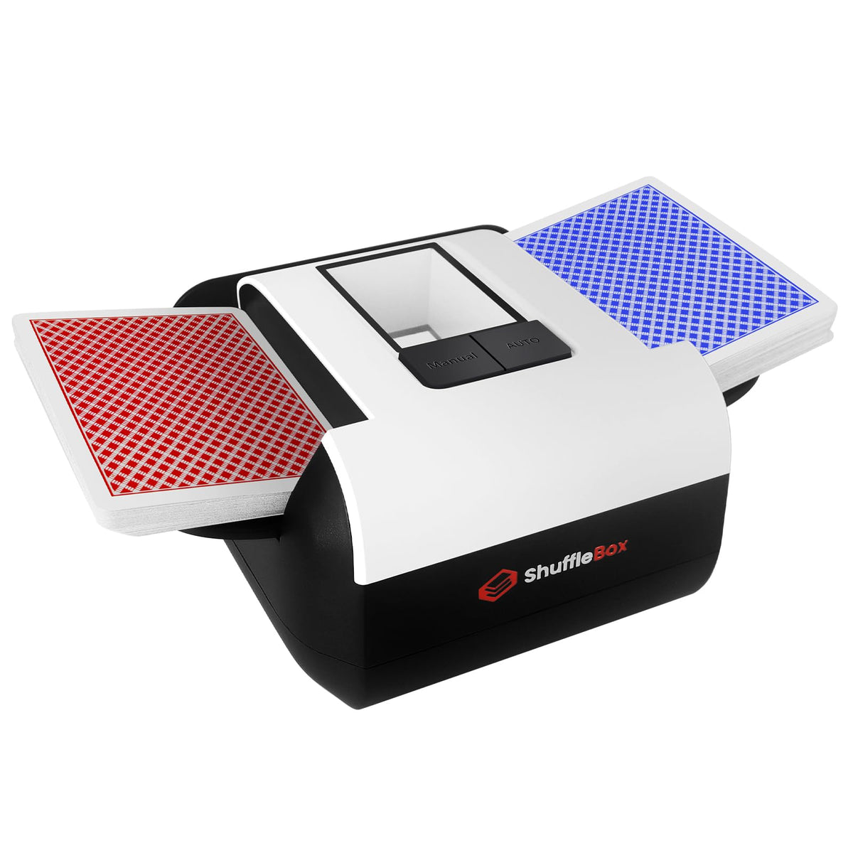 ShuffleBox S1 auto shuffle in action for fast, hands-free dealing.