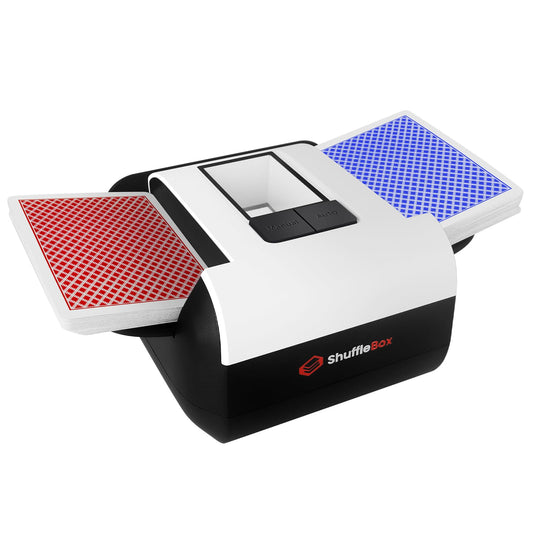 ShuffleBox S1 auto shuffle in action for fast, hands-free dealing.