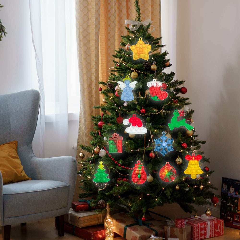 SHUIHU keychain bubble pop with Christmas motifs attached to bag or keys