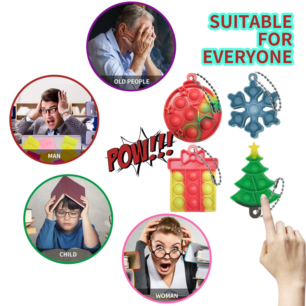 SHUIHU soft silicone pop keychain safe for most ages and daily carry