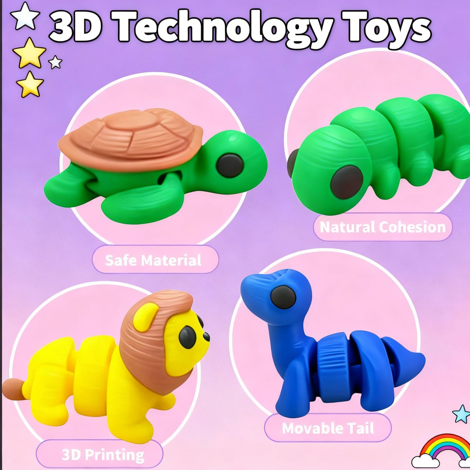 SHULI animal figurines sensory play keep hands busy and focus during quiet work