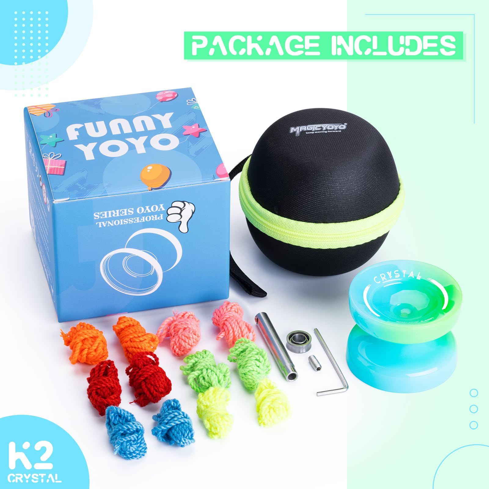 ShungRu Crystal Yoyo K2 unresponsive bearing tools enable advanced tricks.