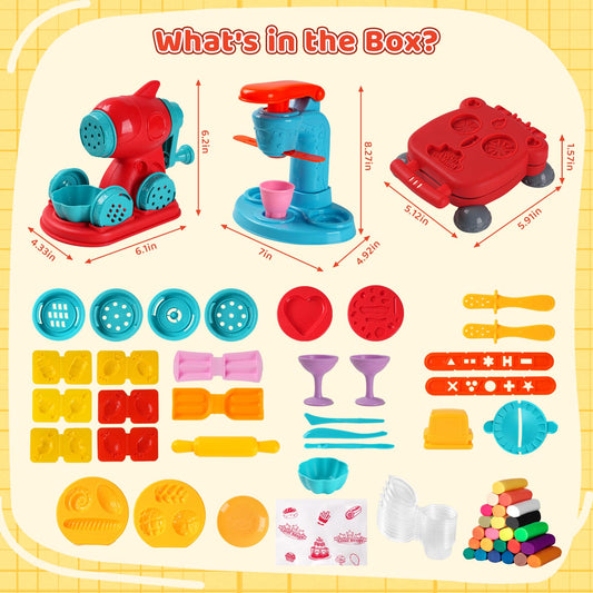 Shunshoon 3-in-1 color dough noodle maker for creative pasta playtime.