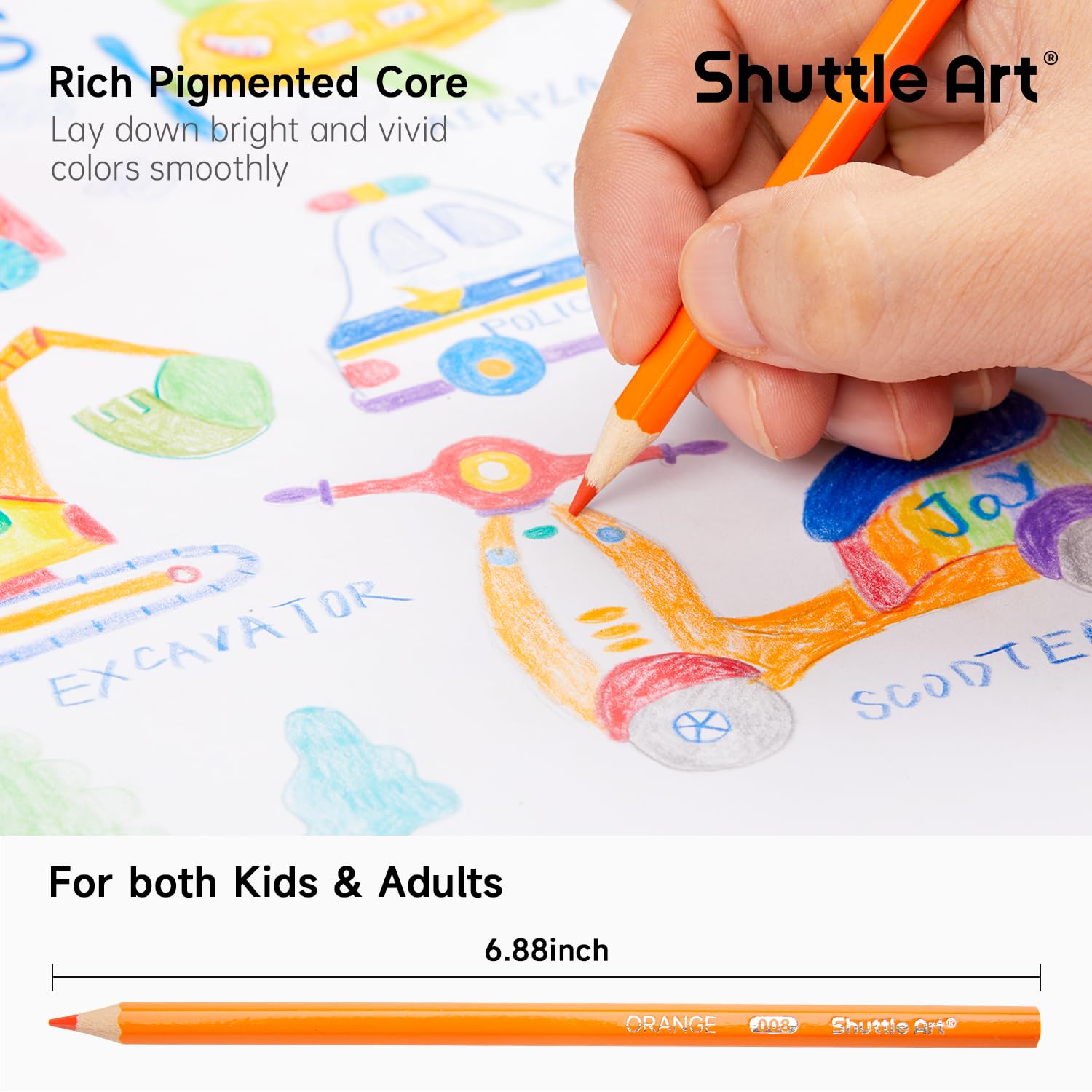 Shuttle Art safety-compliant pencils meet ASTM-D4236 and EN71 standards.