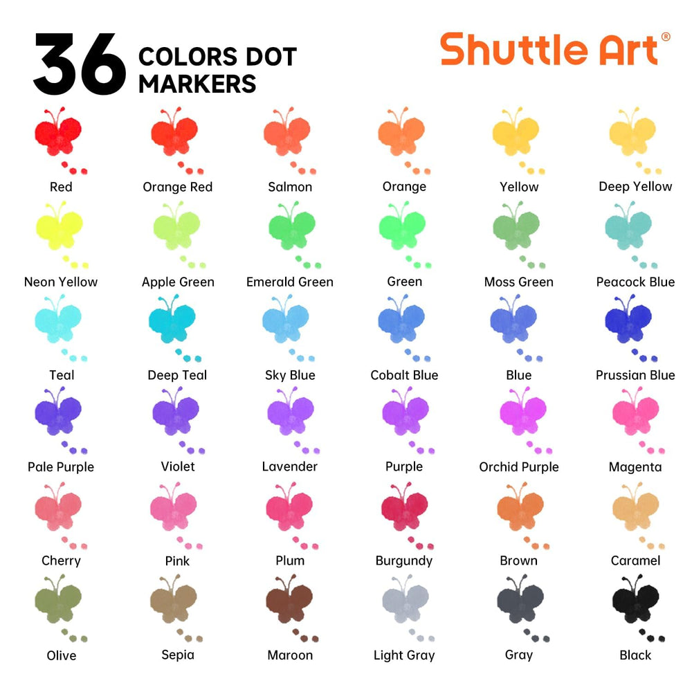 Close-up of Shuttle Art bright color markers showing vivid hues
