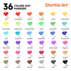Close-up of Shuttle Art bright color markers showing vivid hues