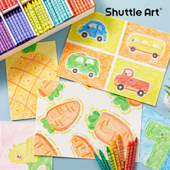 Shuttle Art non-toxic crayons meeting safety standards for classroom use
