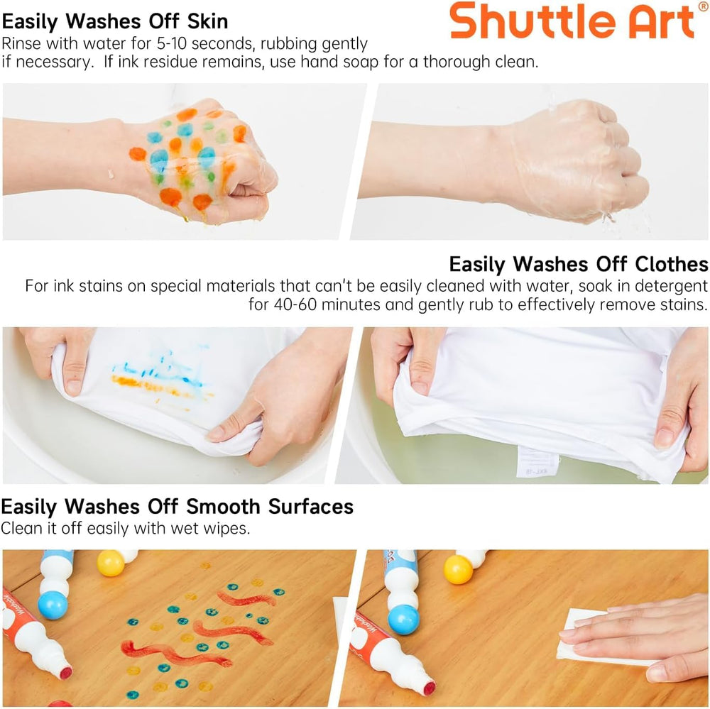 Shuttle Art creative play montage emphasizes imagination and hand-eye coordination