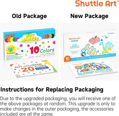 Shuttle Art dot marker cap close-up highlighting safety caps for kids