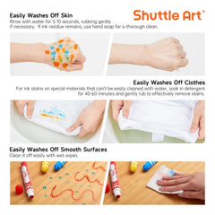 Cleanup process for Shuttle Art markers using water and soap