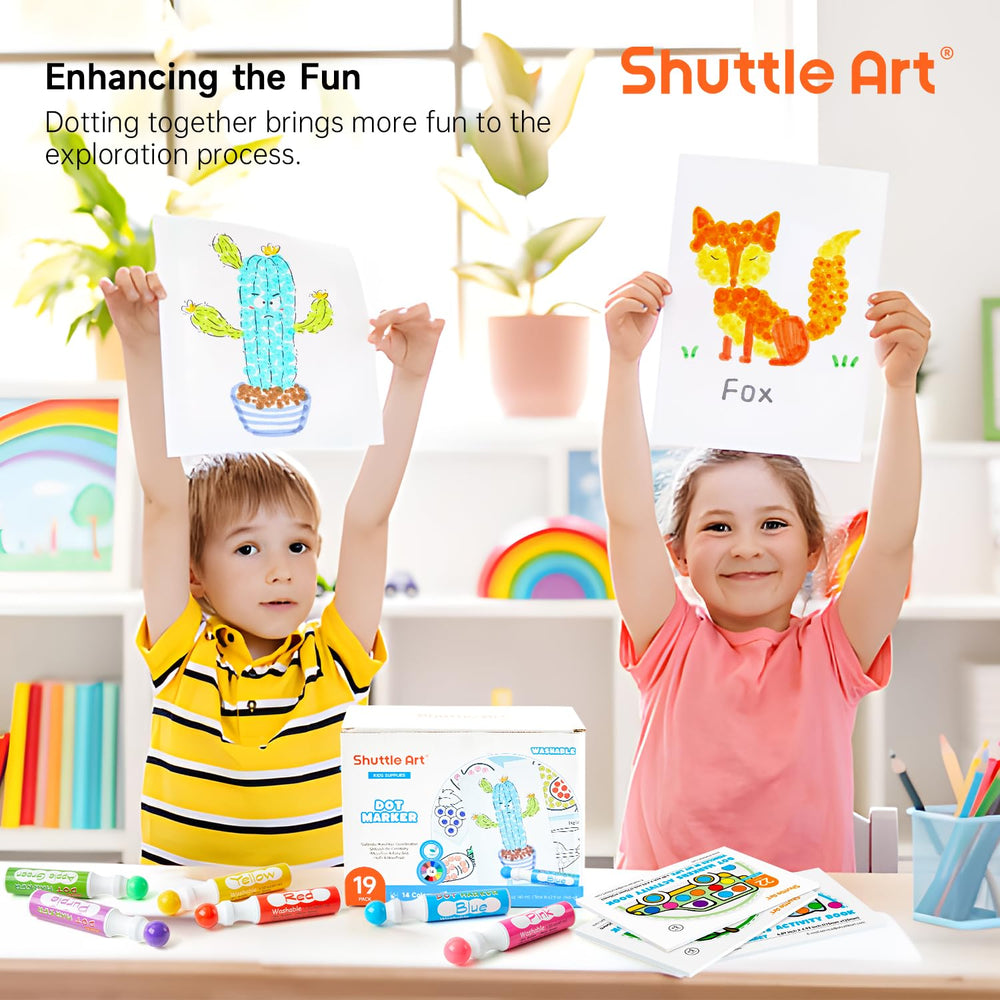 Shuttle Art easy-grip markers promote confident art exploration