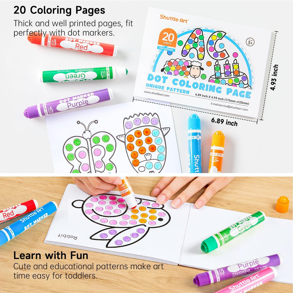 Markers designed for small fingers by Shuttle Art for precise dotting