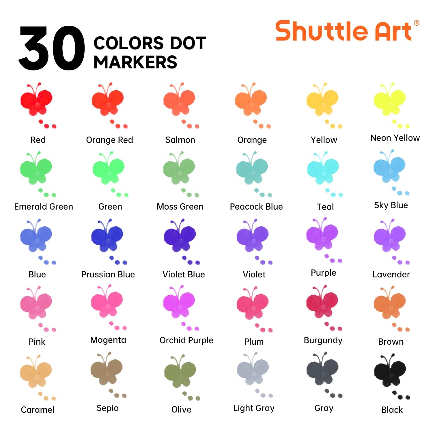Shuttle Art dot markers with free activity book to spark creative play.