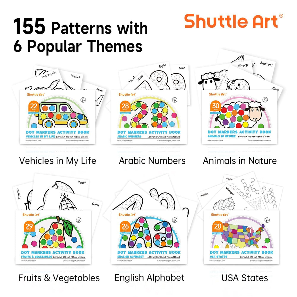 Shuttle Art non-toxic ink close-up showing safe markers