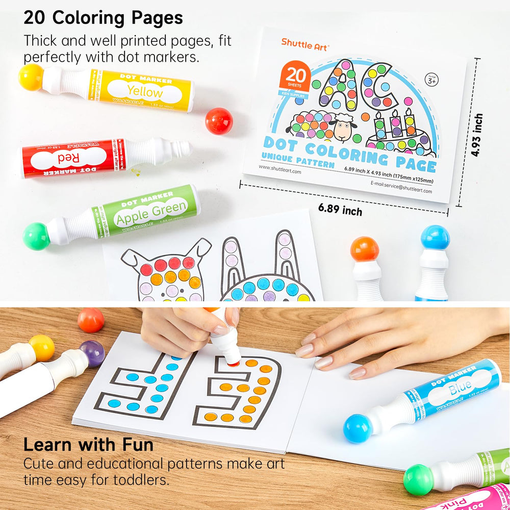Shuttle Art dot markers designed for small fingers and easy grip