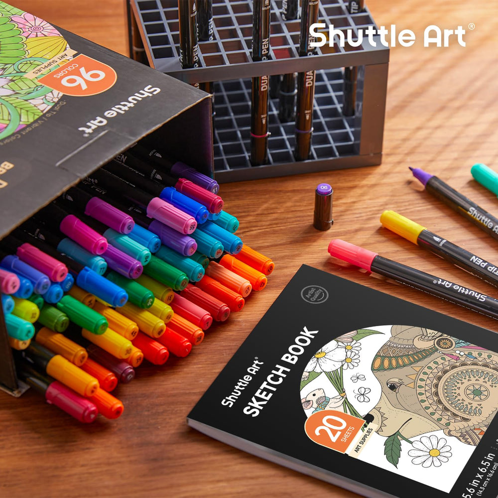 Shuttle Art coloring book included for relaxation and practice
