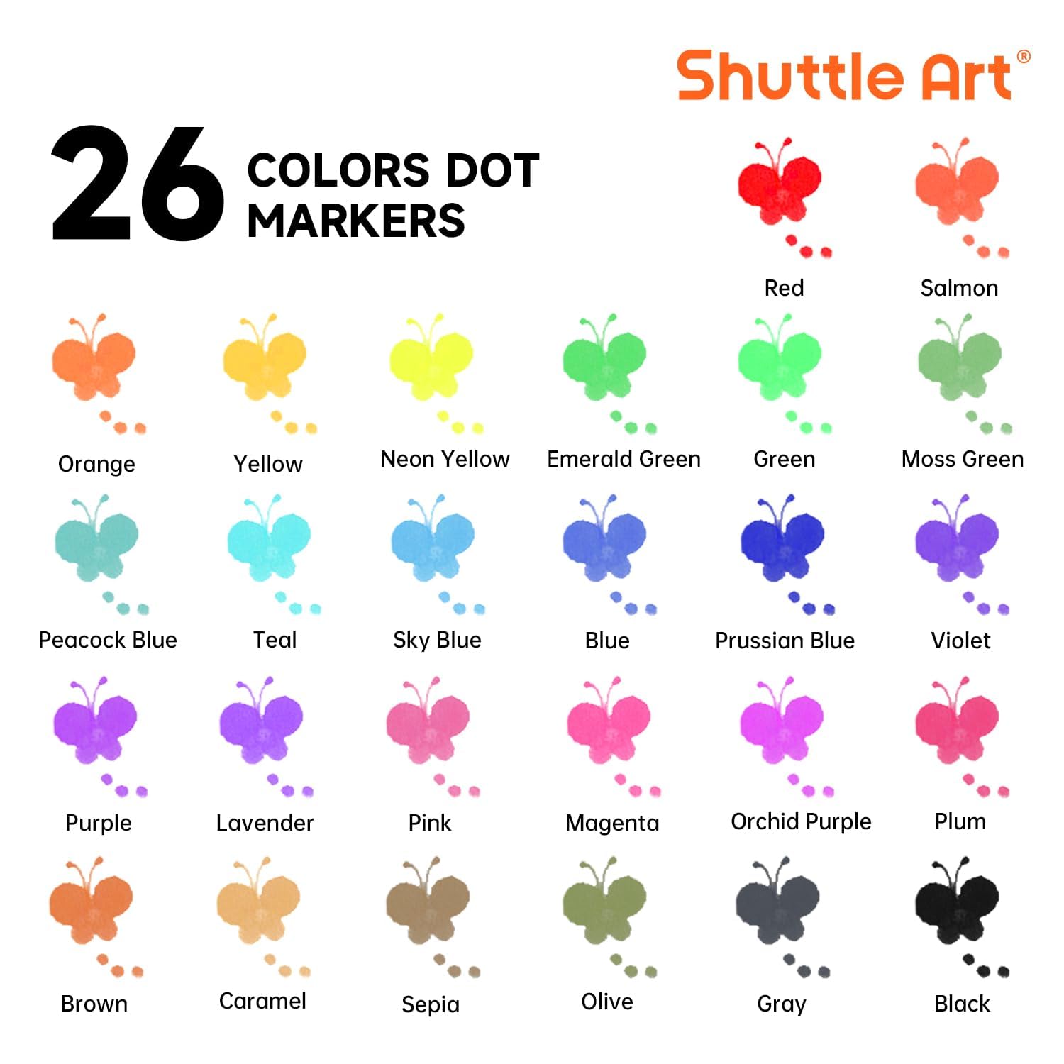 Shuttle Art free activity book complements dot markers for kids