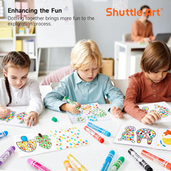 Free activity book included with Shuttle Art markers for structured play