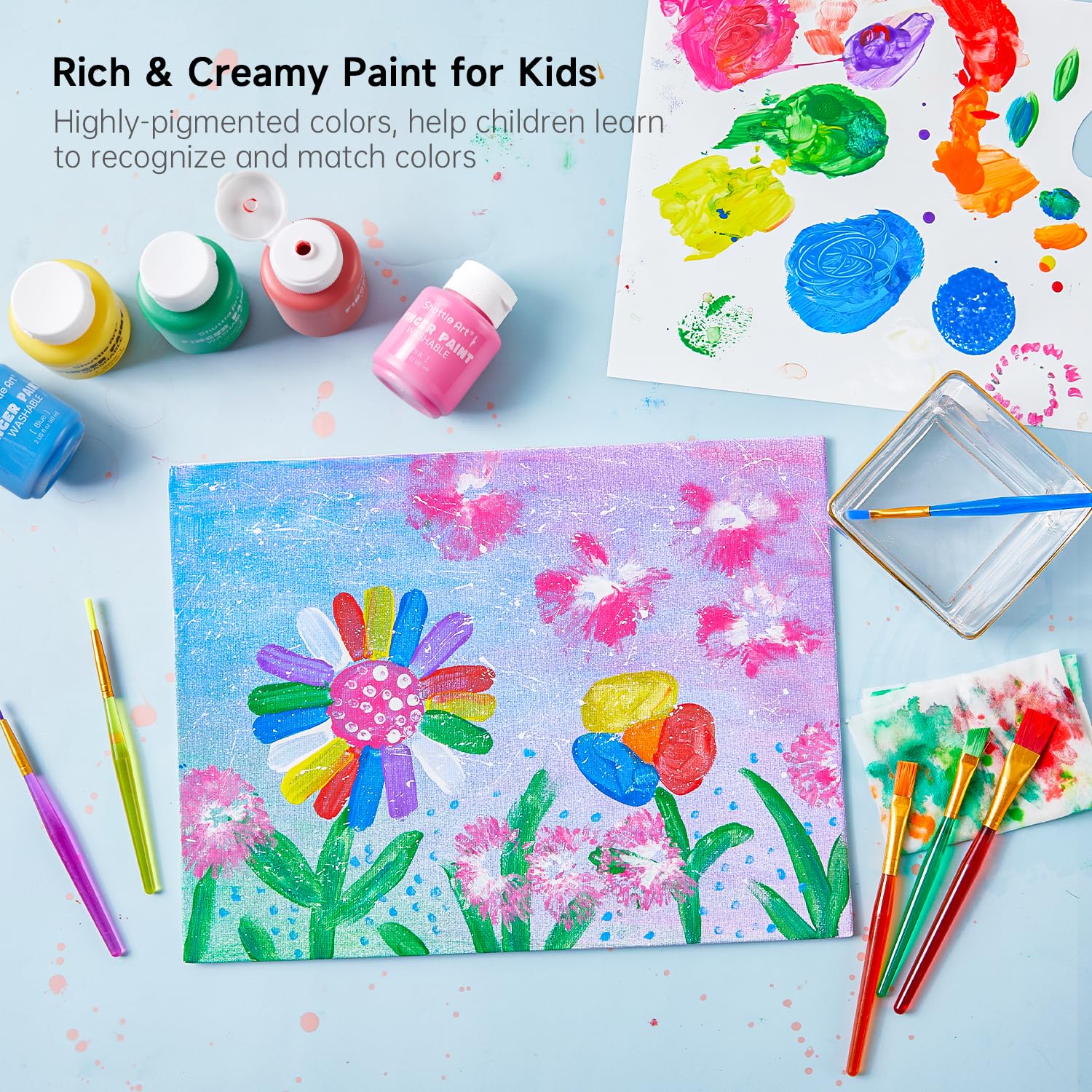 Shuttle Art paint brushes kit provides versatile tools for precise lines and broad color coverage