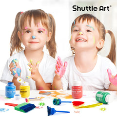 Shuttle Art painting palettes help organize colors for easy mixing