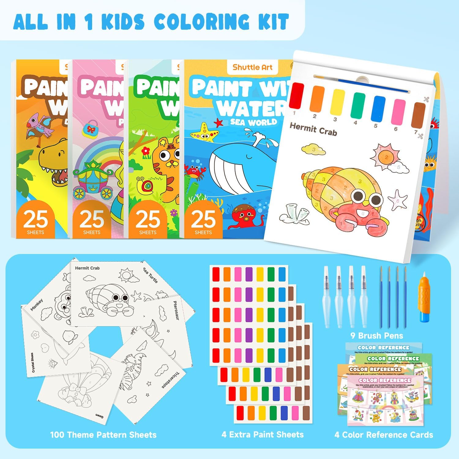 Shuttle Art Paint with Water Princess Magic scene with bright hues