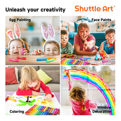 Shuttle Art Tempera sticks ideal for on-paper coloring and sketching.
