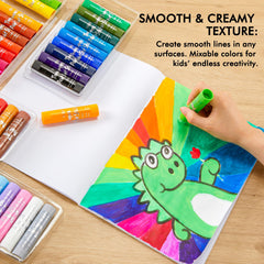 Shuttle Art Tempera sticks washable with soap and water after messy projects.