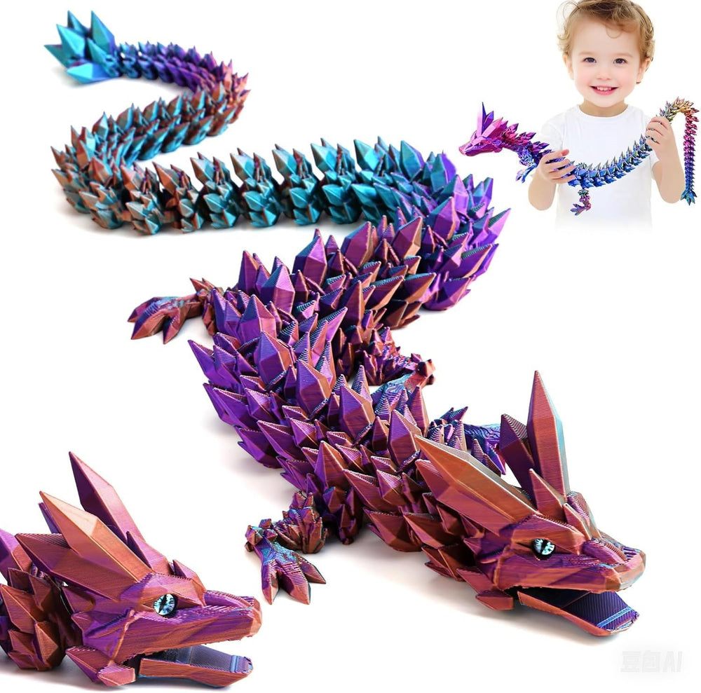 SHUWND dragon 24-inch articulated desk decor offering dynamic poseability for striking displays.