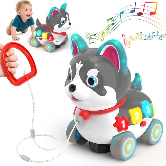 SHXYKZ 3-in-1 musical puppy with wheels aids crawling and walking exploration