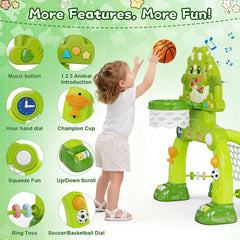 SHXYKZ adjustable hoop height grows with your child for growing skills.
