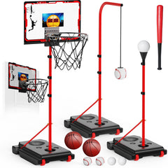 SHXYKZ basketball hoop stand with adjustable height for indoor and outdoor play