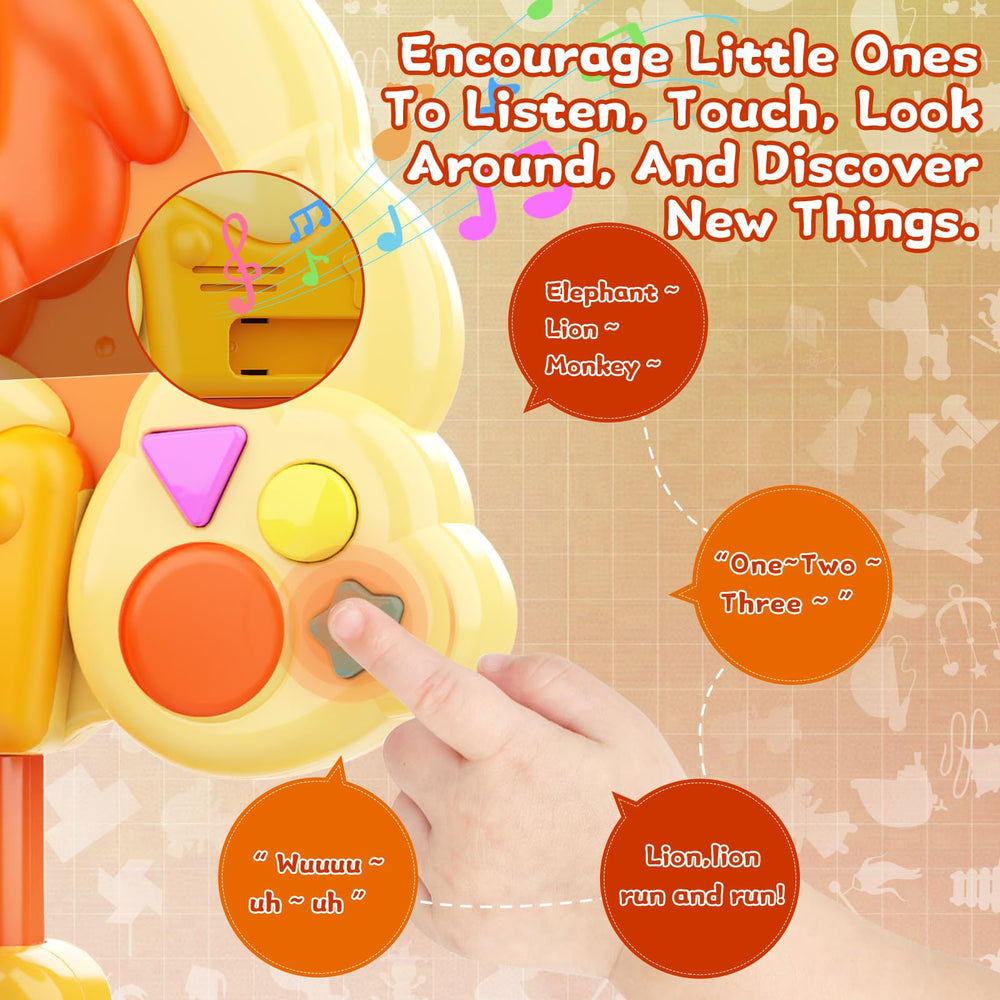 SHXYKZ rotating gears and buttons develop fine motor skills during exploration.