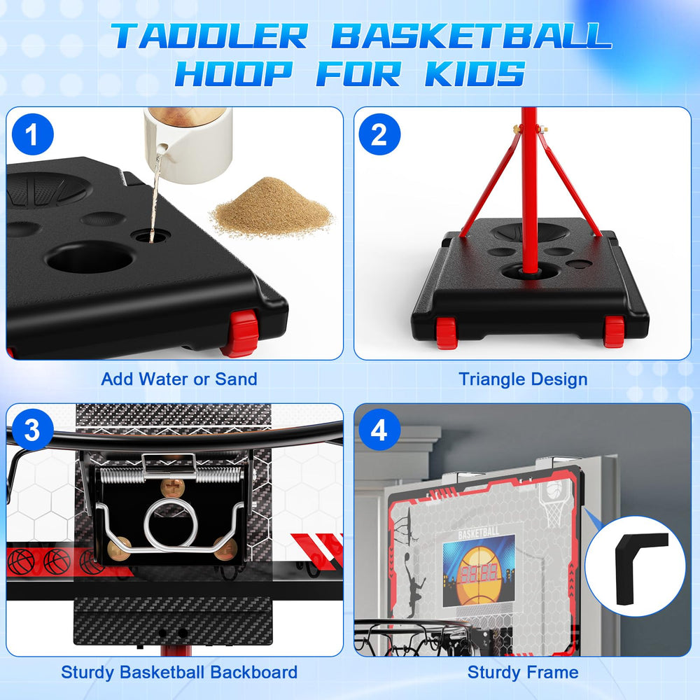 SHXYKZ weather-resistant backboard and steel rim for durability