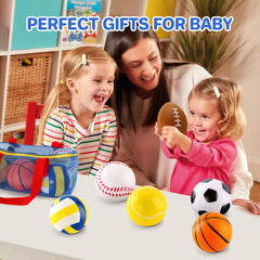 ShyLizard mini foam balls in mesh bag simplify tidy toy storage.