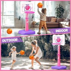 ShyLizard adjustable-height-hoop lets kids grow into the game.