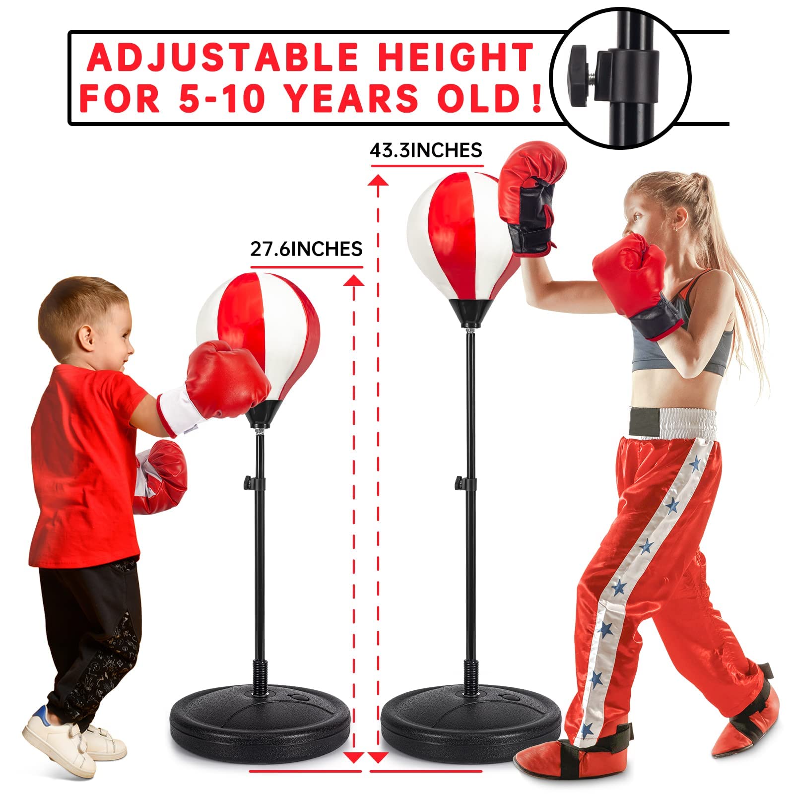 ShyLizard sturdy base keeps the set stable during energetic sessions.