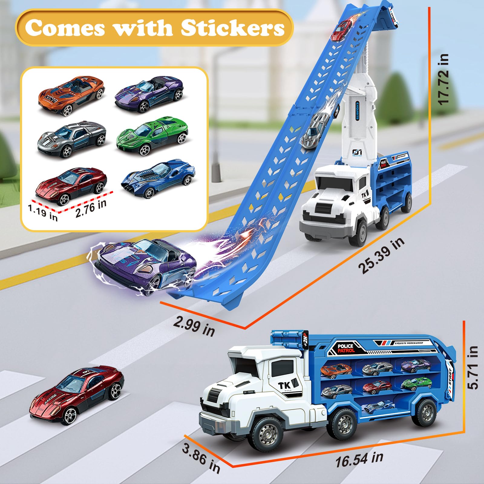 ShyLizard car carrier set featuring dual launchers for exciting racing experiences.