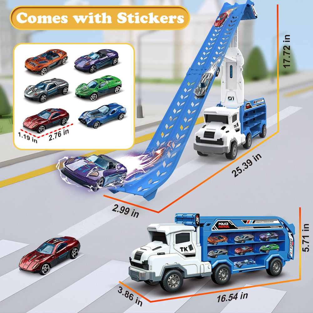 ShyLizard car carrier set featuring dual launchers for exciting racing experiences.