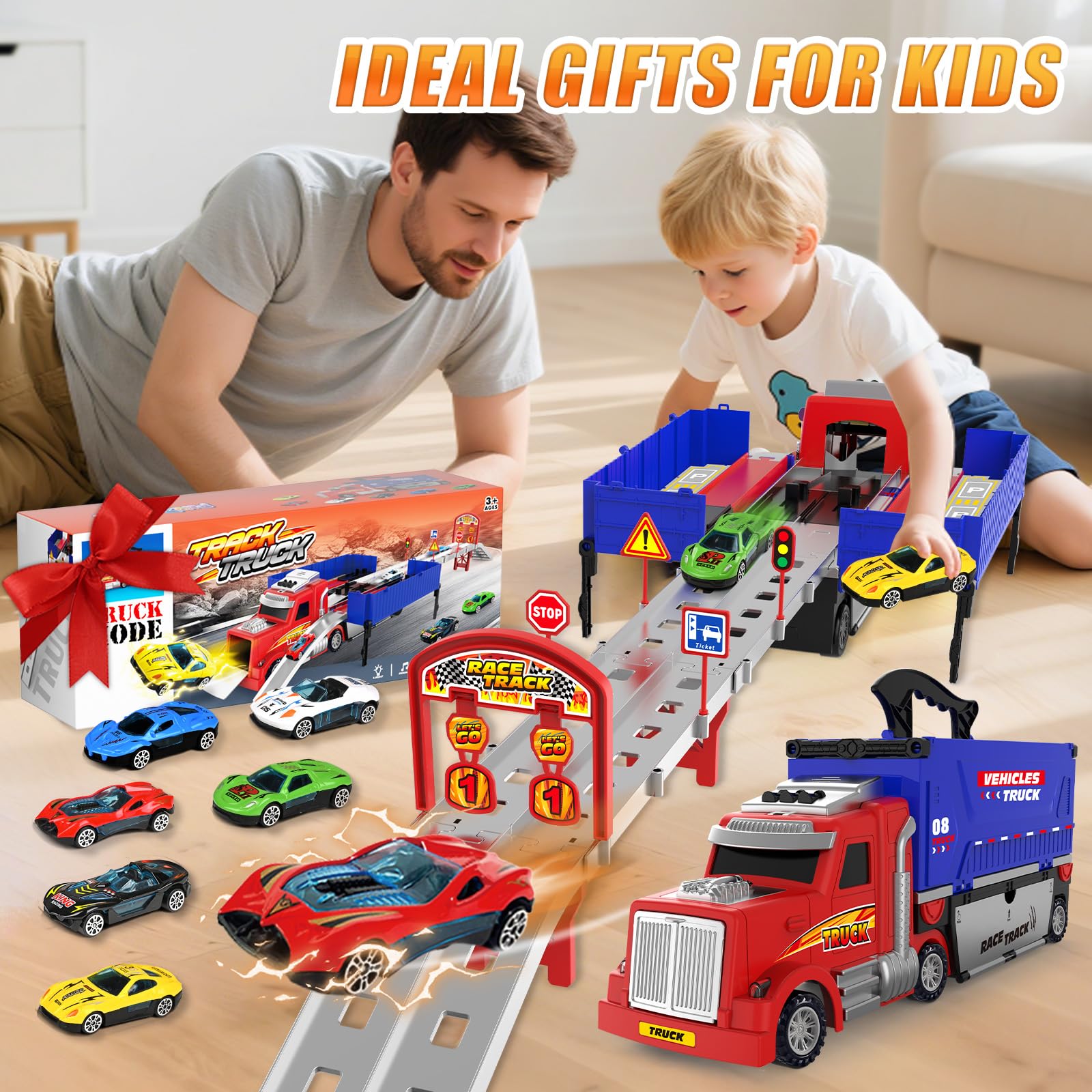 ShyLizard Carrier Truck colorful track assembly ready for play