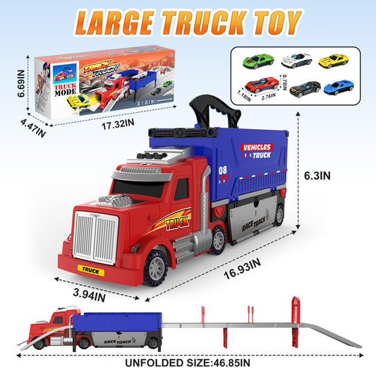 ShyLizard Carrier Truck launcher and track in action during a fun race