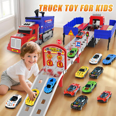 ShyLizard Carrier Truck lights and sounds enhancing interactive race moments