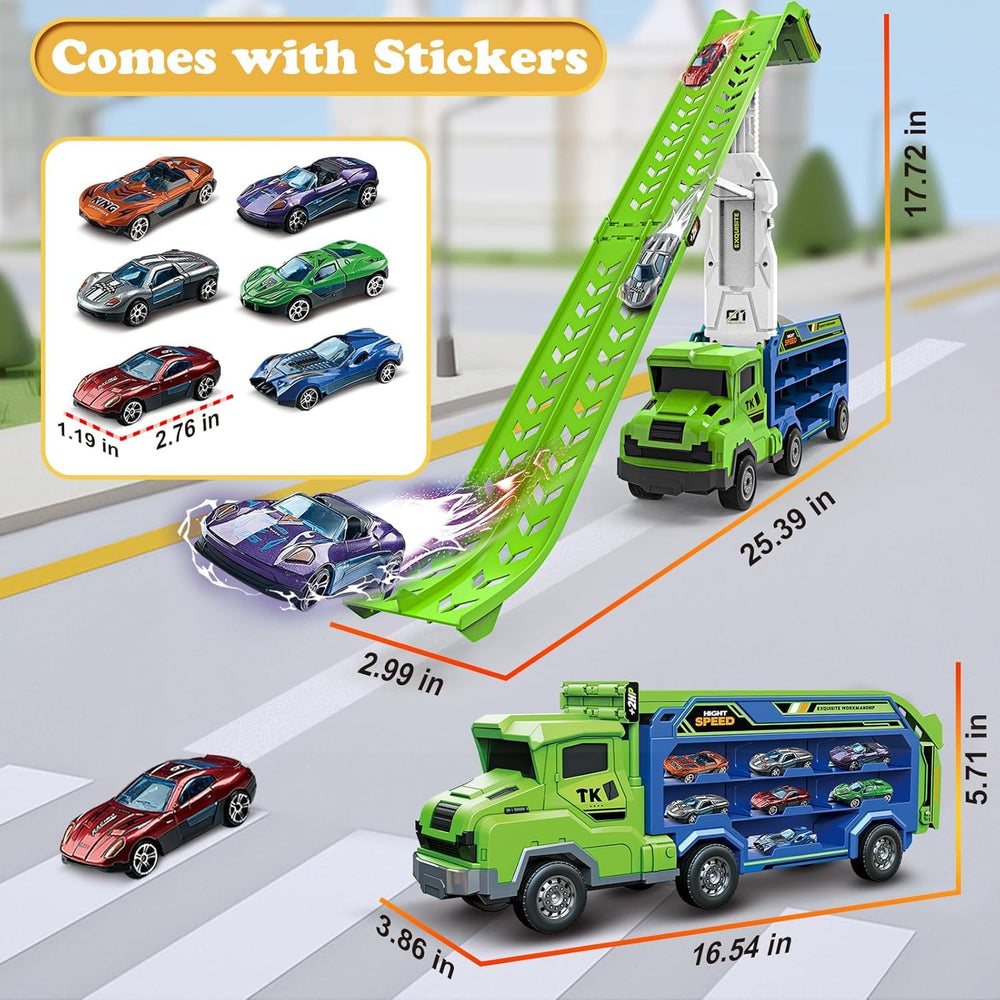 ShyLizard carrier truck with dual launchers for racing action.